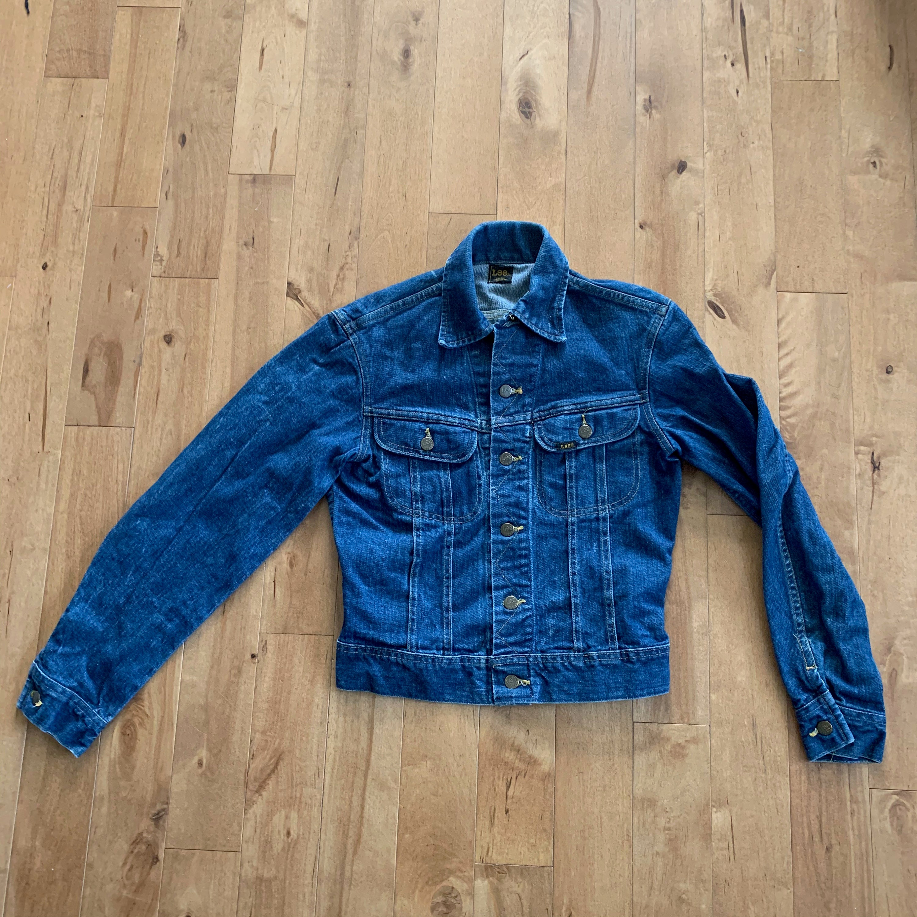 Early 80s Lee Denim Jacket Vintage 1980s Made in Canada Blue