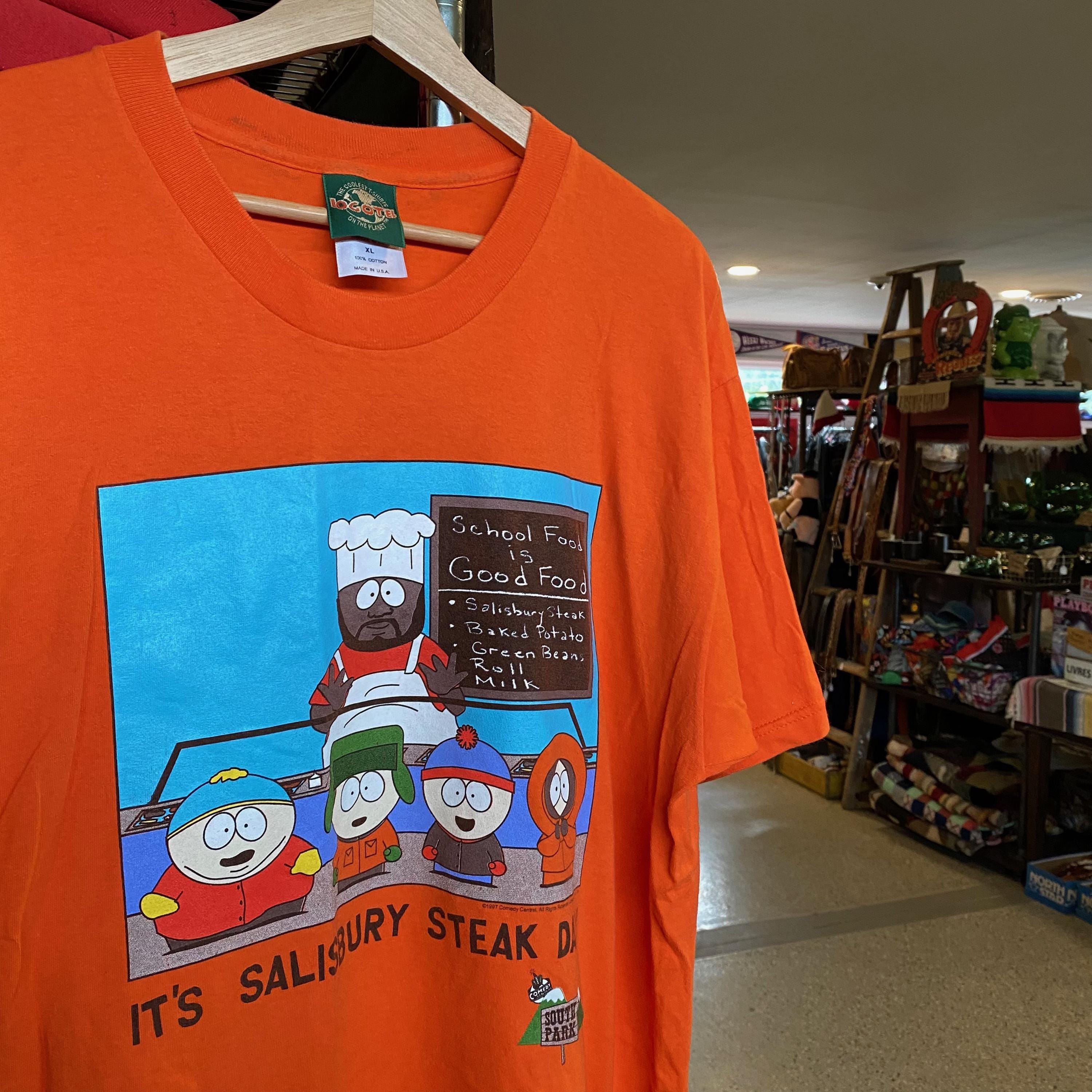 Tシャツ・アパレル 90s South Park Copy Right 1997 Gildan XL 1990s Vintage SOUTH PARK It's Salisbury Steak Day T-shirt Cartoon