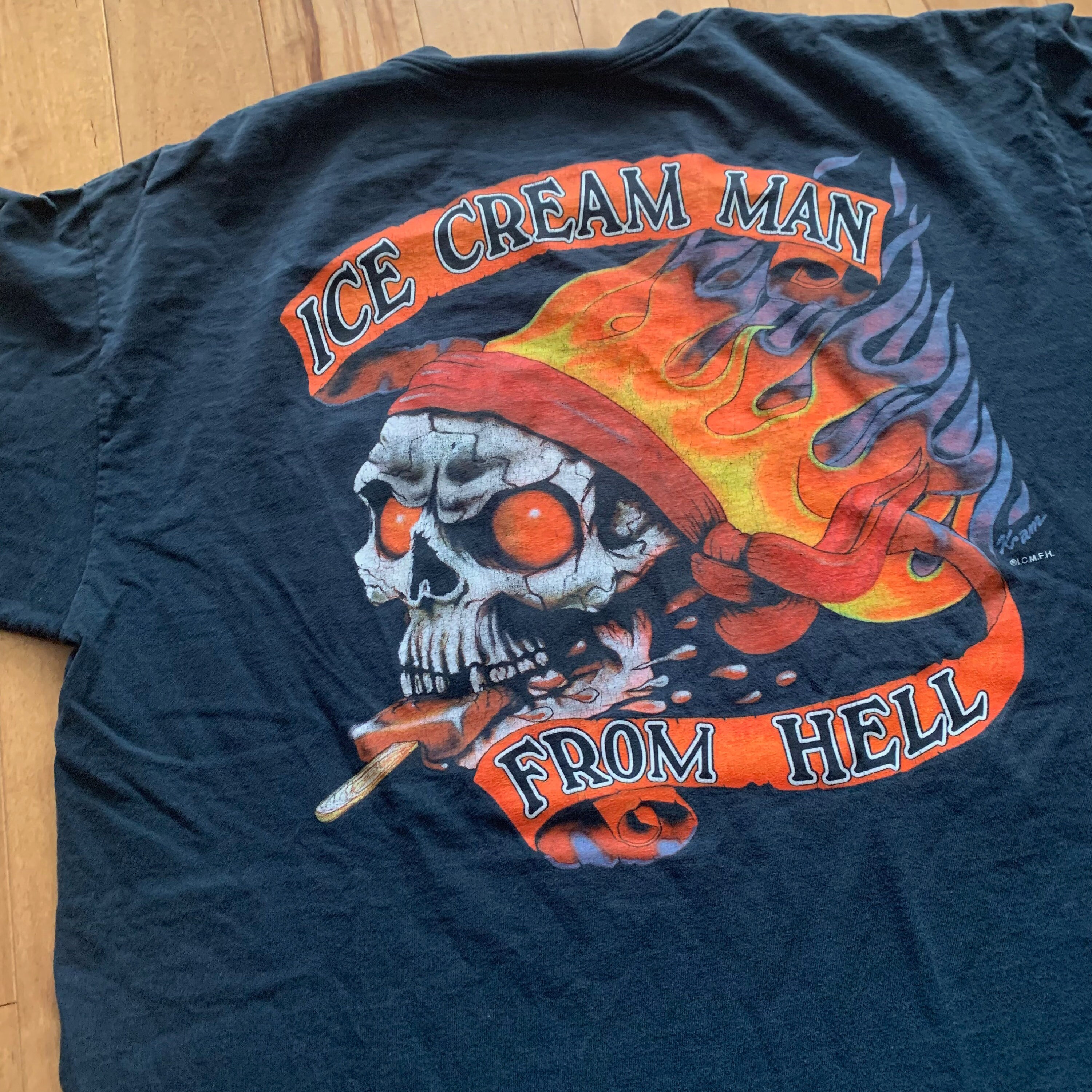 Hell Biker Tee Vintage 1990s Anvil 