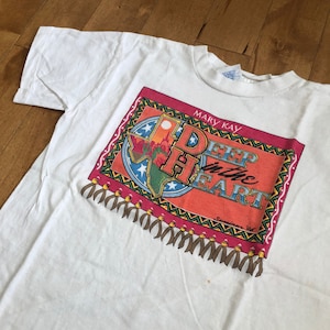 1994 Mary Kay Deep in the Heart of Texas Seminar Kids T-shirt Vintage 1990s Alore Made in USA Single Stitch Childrens XL Tee Beauty Makeup
