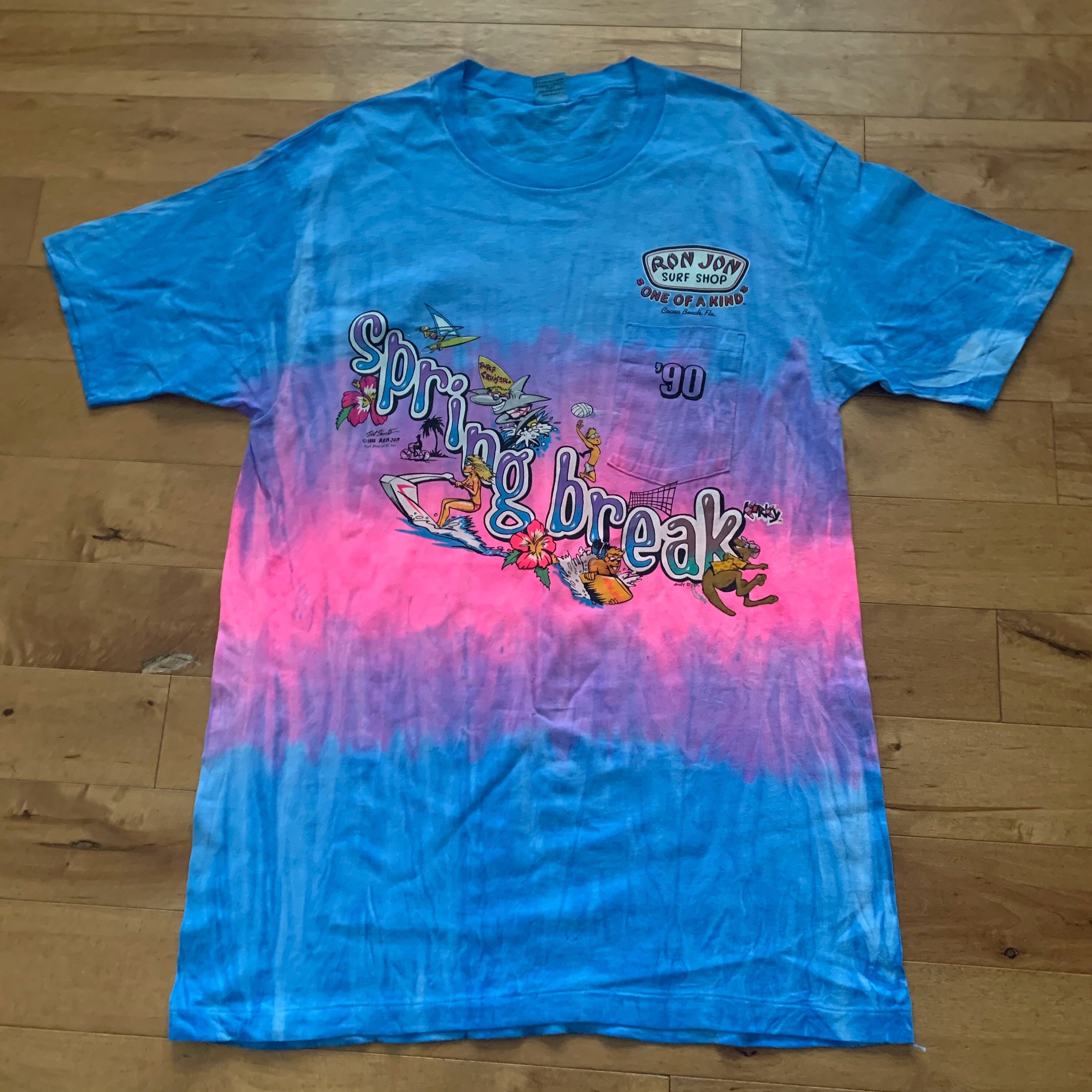 1990 Ron Jon Surf Shop Tie Dye T-shirt Vintage 1990s Made in - Etsy