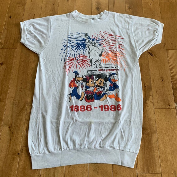 1986 Vintage Disney T-Shirt Statue of Liberty USA… - image 1