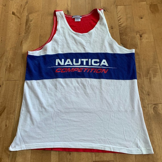 90s Nautica Competition Colour Block Tank Top Vin… - image 2