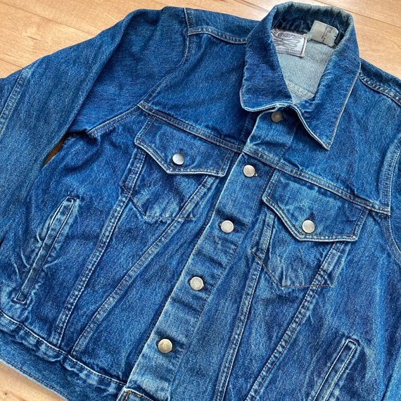 80s Learsi Denim Trucker Jacket Vintage 1980s Made in Brazil 100