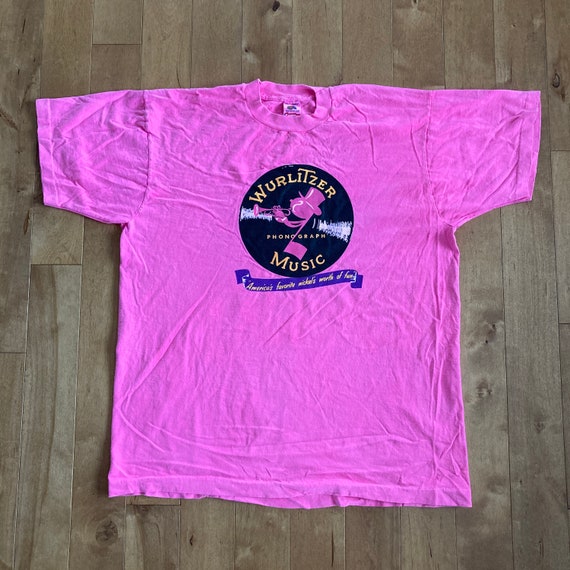 1990s Wurlitzer Phonograph Music T-shirt Vintage … - image 2