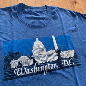 80s Washington DC Tourist Attractions T-shirt Vintage 1990s Souvenir American Capital Tee District of Columbia White House imagem 3