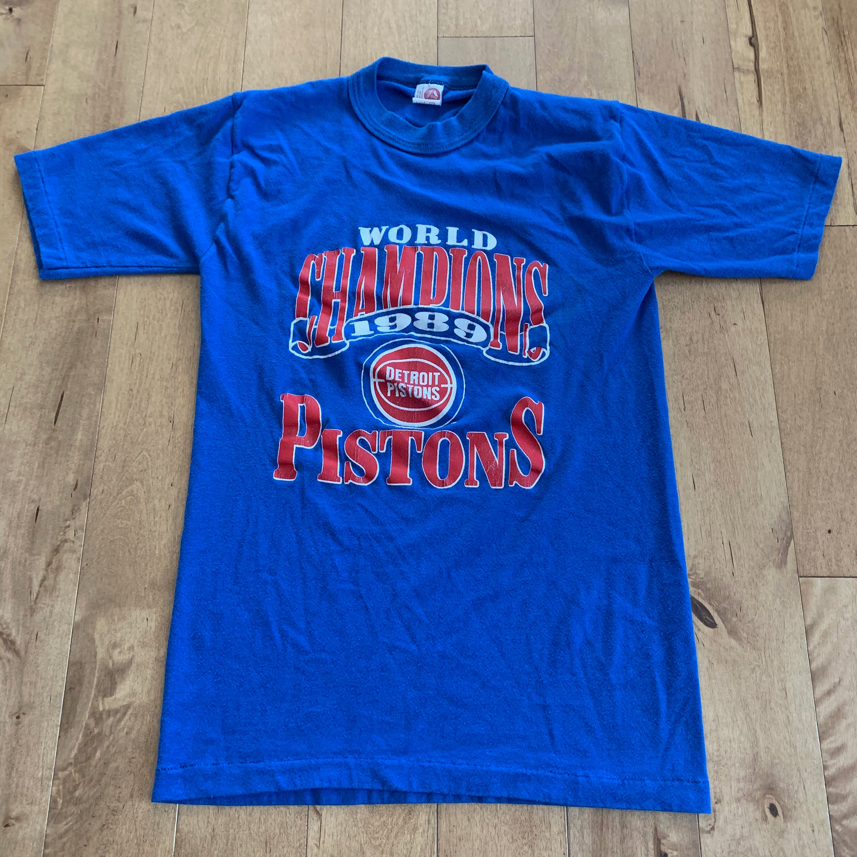 Sports / College Vintage NBA Detroit Pistons World Champions Tee Shirt 1989 Medium Made in USA