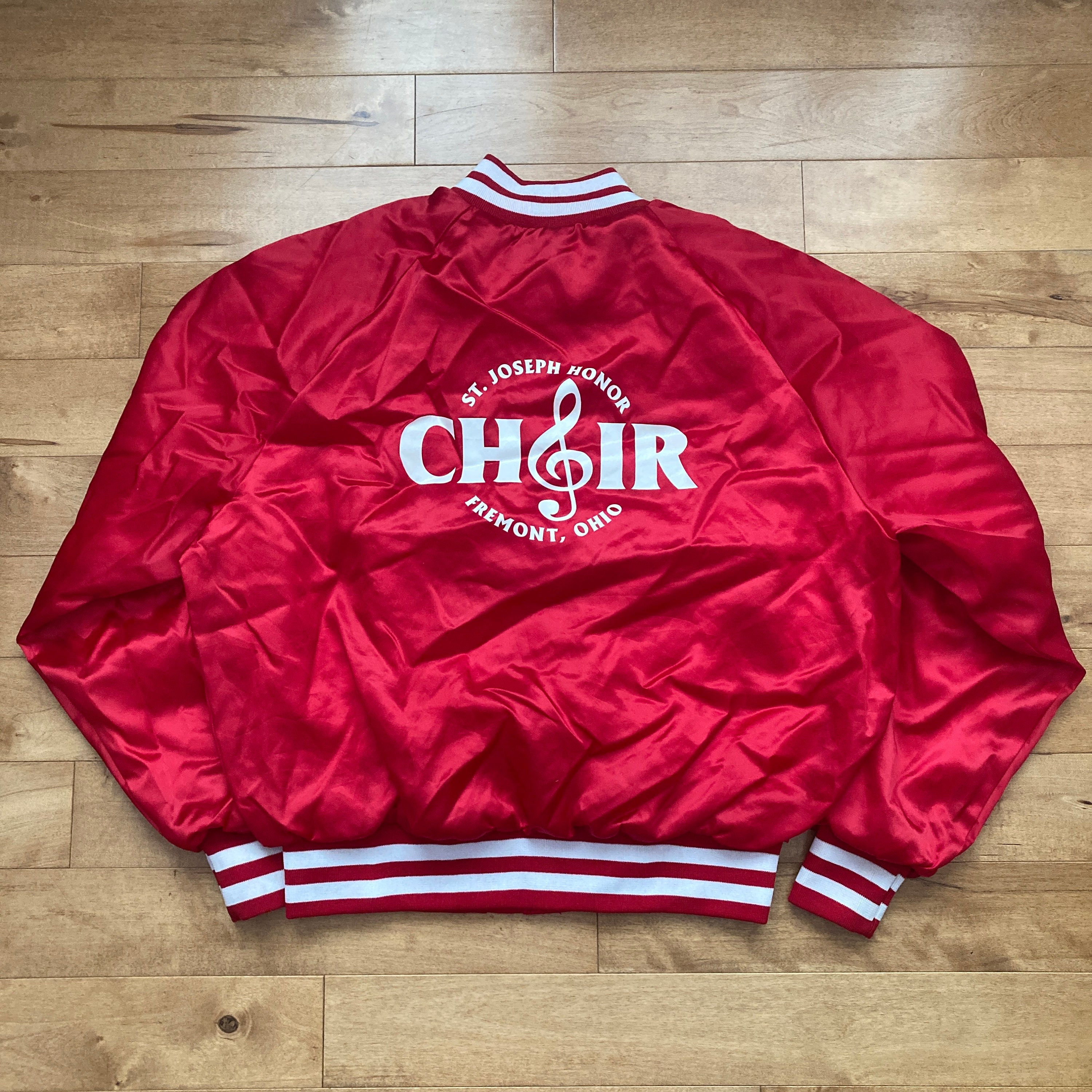 Vintage 80s Satin Bomber Jacket: St Joseph Honor Choir, USA Made