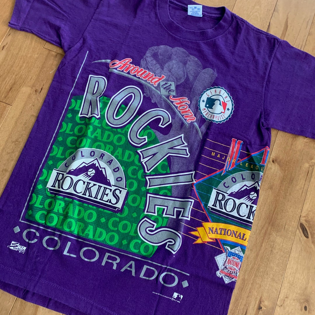 Vintage 90s T-shirt Colorado ROCKIES Baseball Mobile Home 