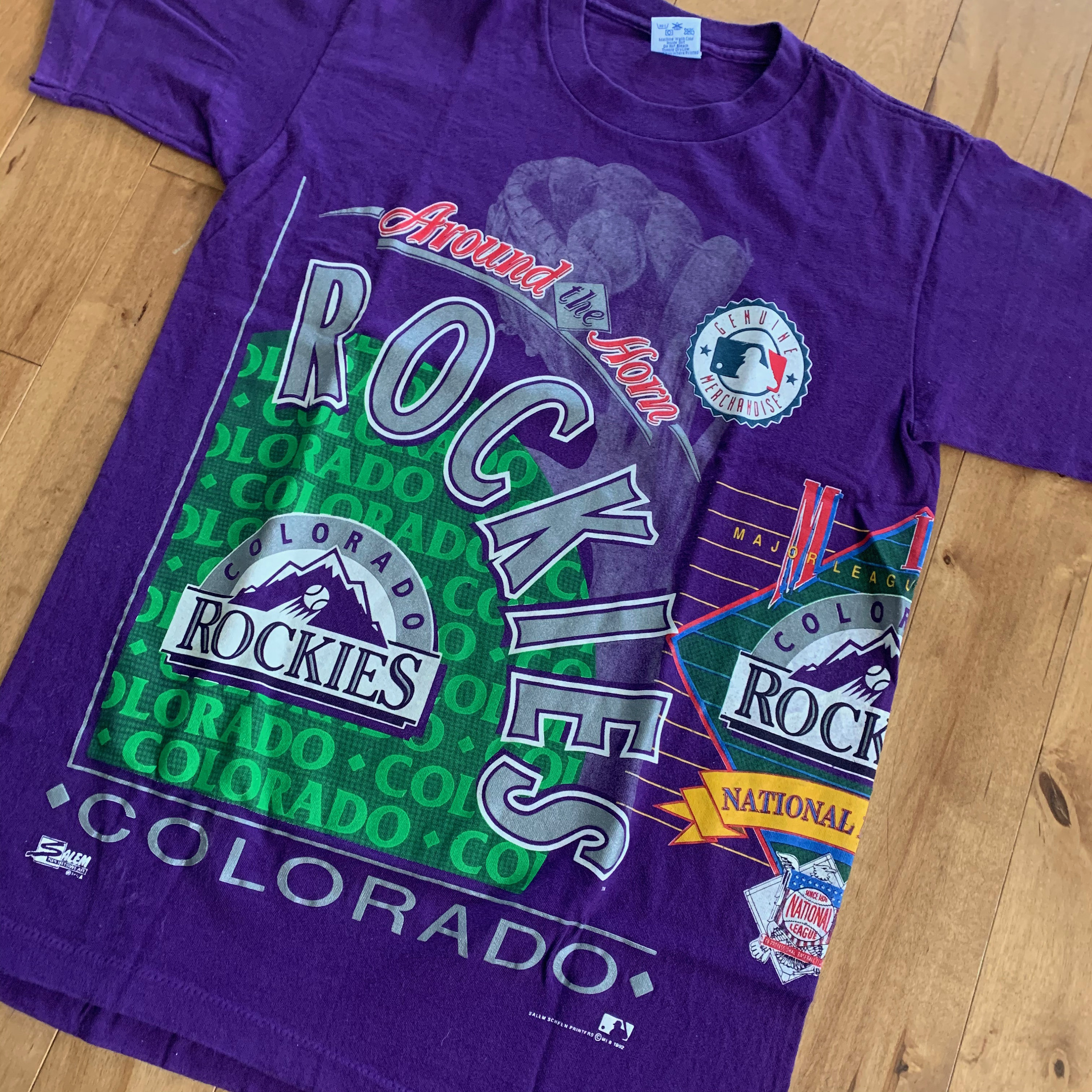 Vintage MLB Colorado Rockies Tee Shirt 1994 Size Medium Made in USA