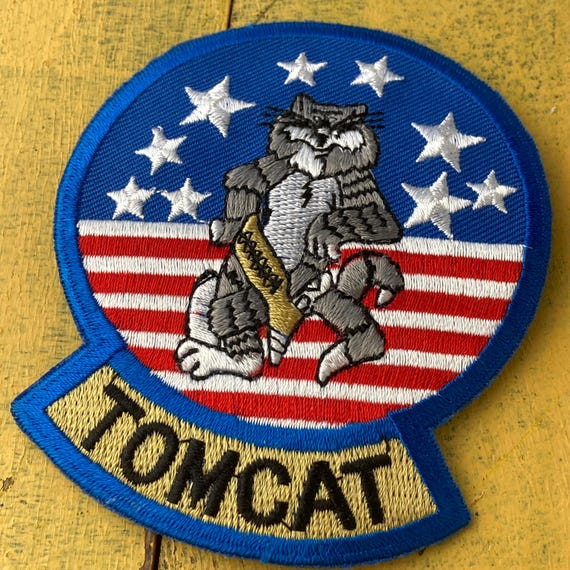 1980年代のヴィンテージF14トムキャット刺繍パッチアメリカ海軍戦闘機