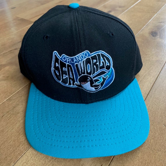 Early 90s SeaWorld Orlando Snapback Hat Vintage 1… - image 2