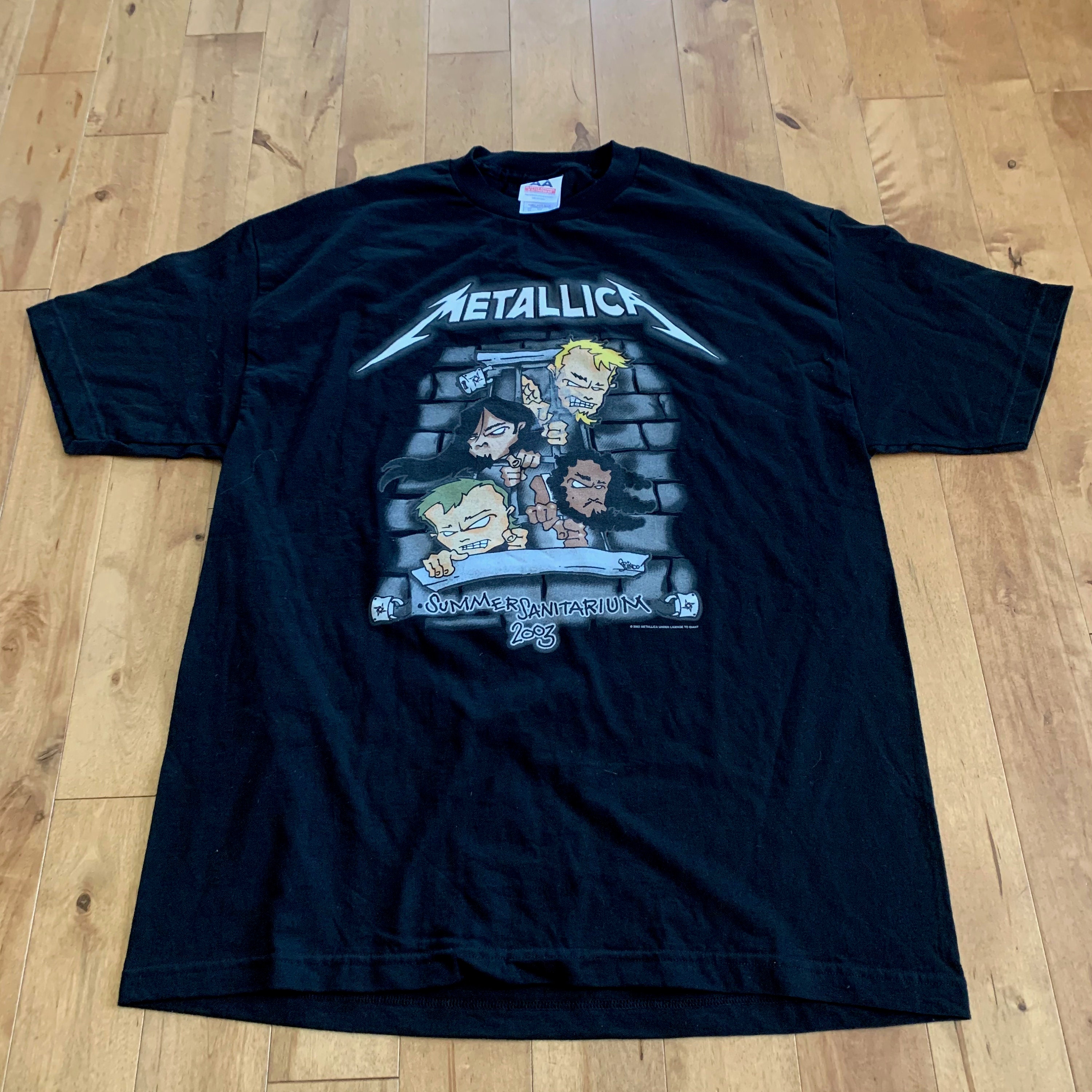 2003 Metallica Summer Sanitarium Tour Tee Vintage Early 2000s AAA