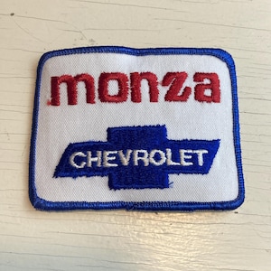 1980s Vintage Chevrolet Monza Embroidered Patch GM General Motors Car Badge