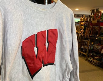 1990s Vintage WISCONSIN BADGERS Sweatshirt Champion Reverse Weave XL