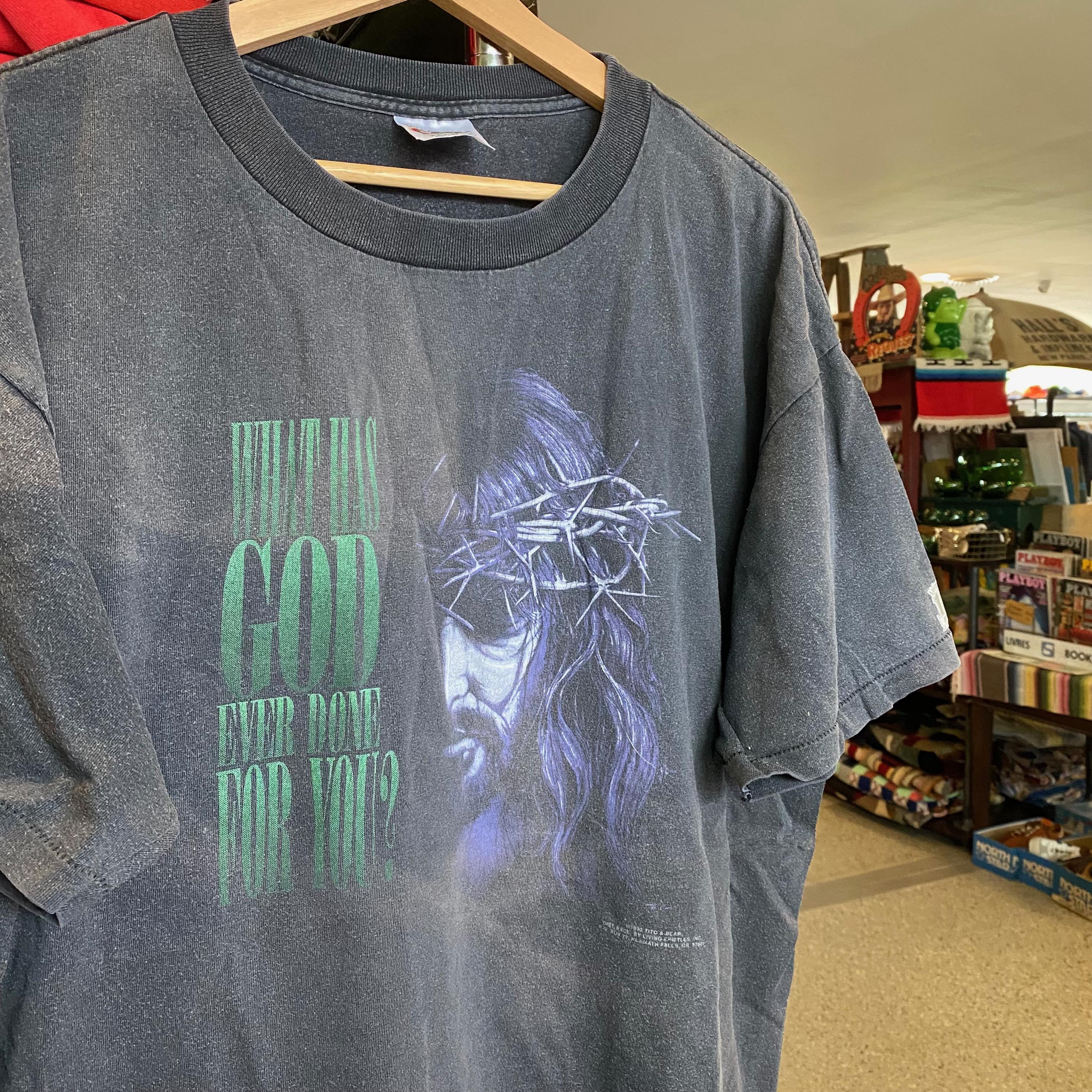 1990s Vintage LIVING EPISTLES Jesus T-shirt What Has God Ever Done