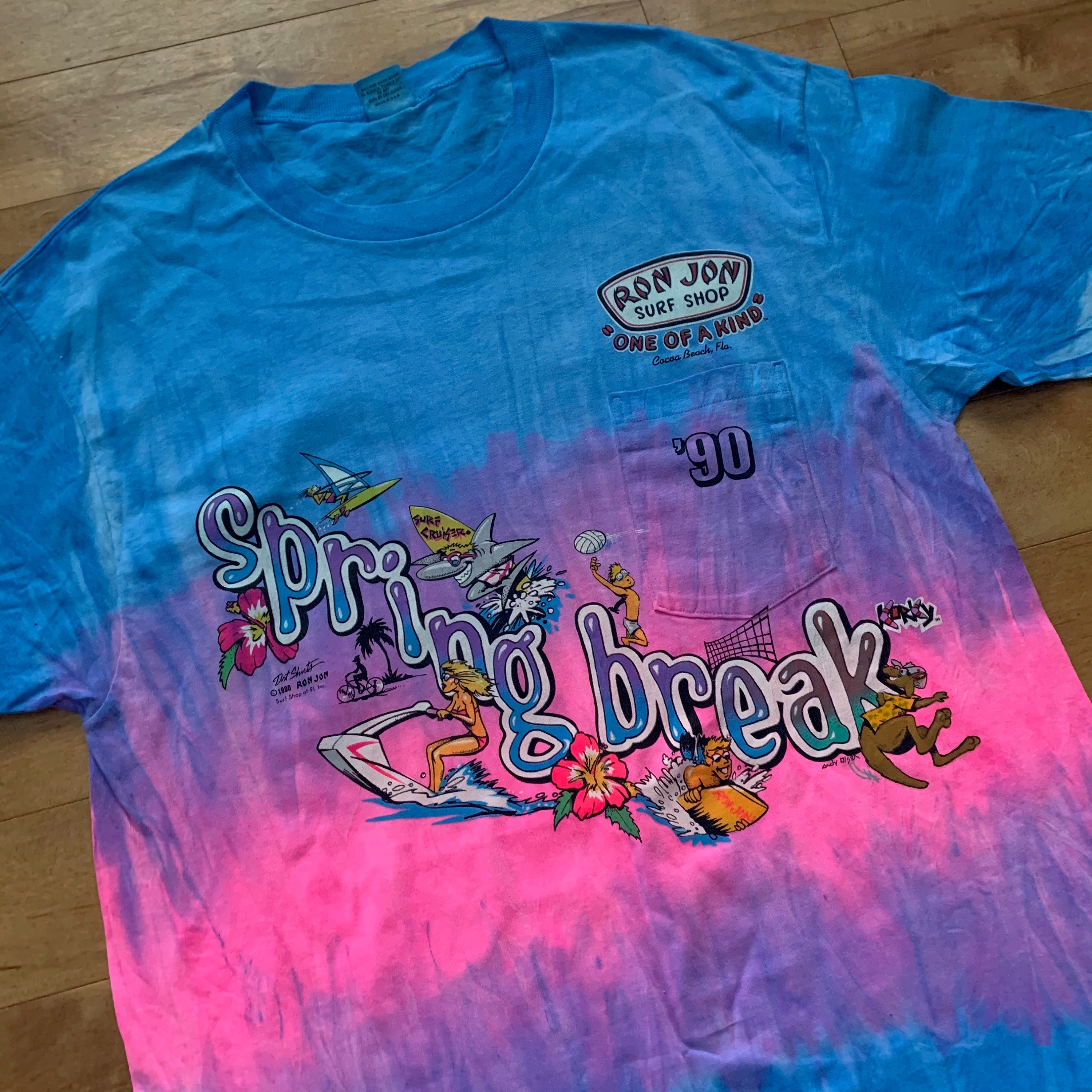 1990 Ron Jon Surf Shop Tie Dye T-shirt Vintage 1990s Made in ...