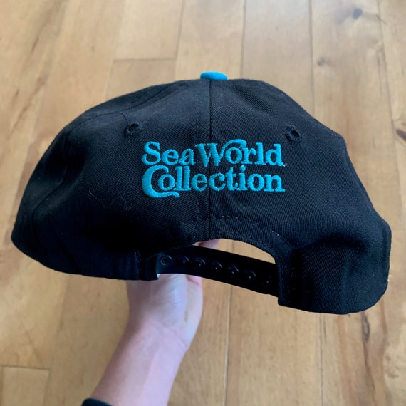 Early 90s SeaWorld Orlando Snapback Hat Vintage 1… - image 4