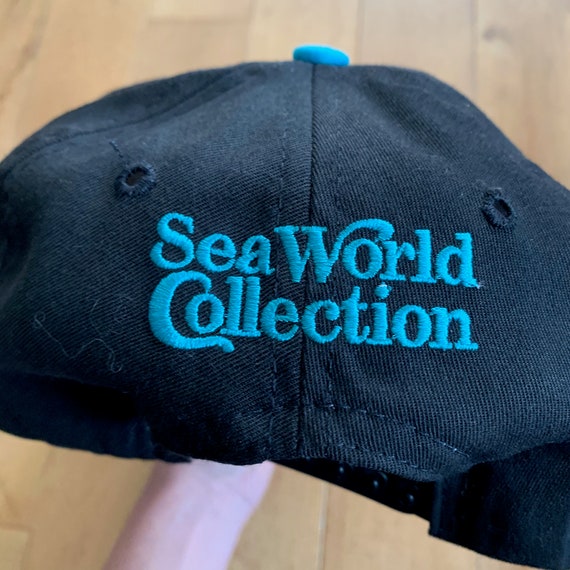 Early 90s SeaWorld Orlando Snapback Hat Vintage 1… - image 5