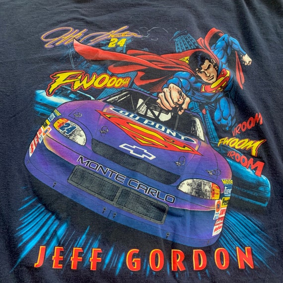 1999 Jeff Gordon Superman NASCAR T-shirt Vintage … - image 3