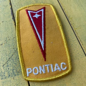 1980s Vintage Pontiac Embroidered Patch GM General Motors Car Badge