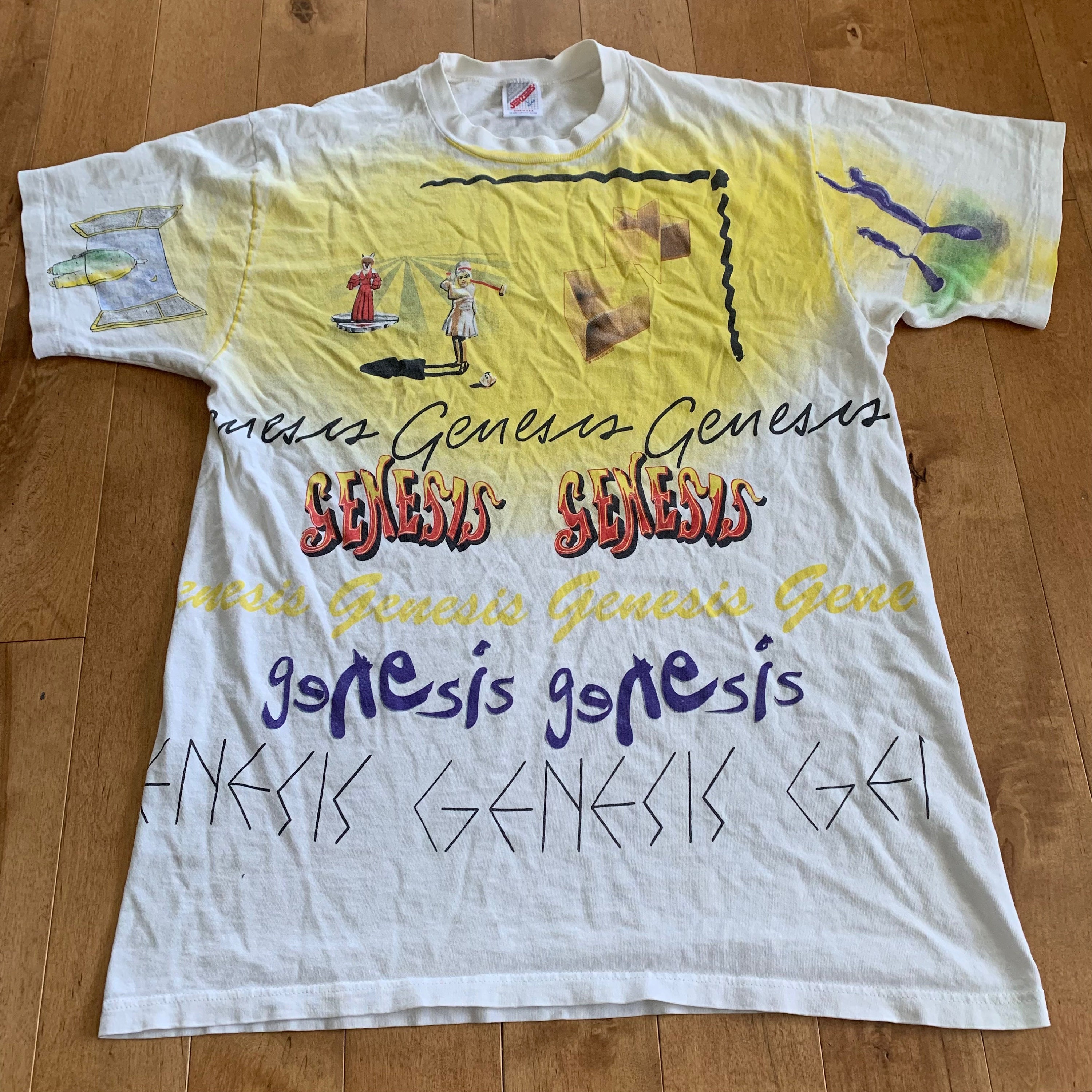 1992 Rare Genesis All Over Print Tour T-shirt Vintage 1990s - Etsy