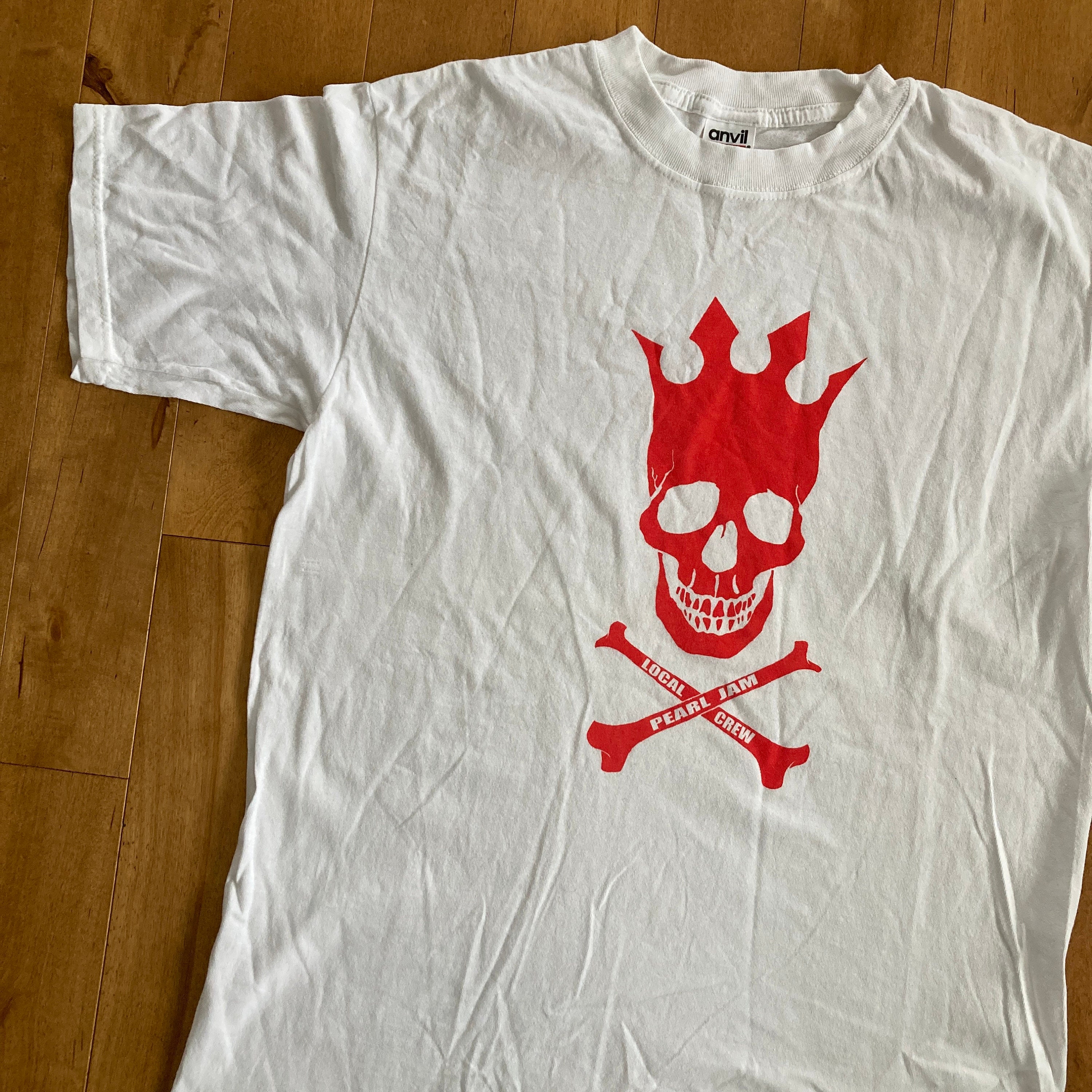 1990s Pearl Jam Local Crew T-shirt Vintage Anvil 100% Cotton 