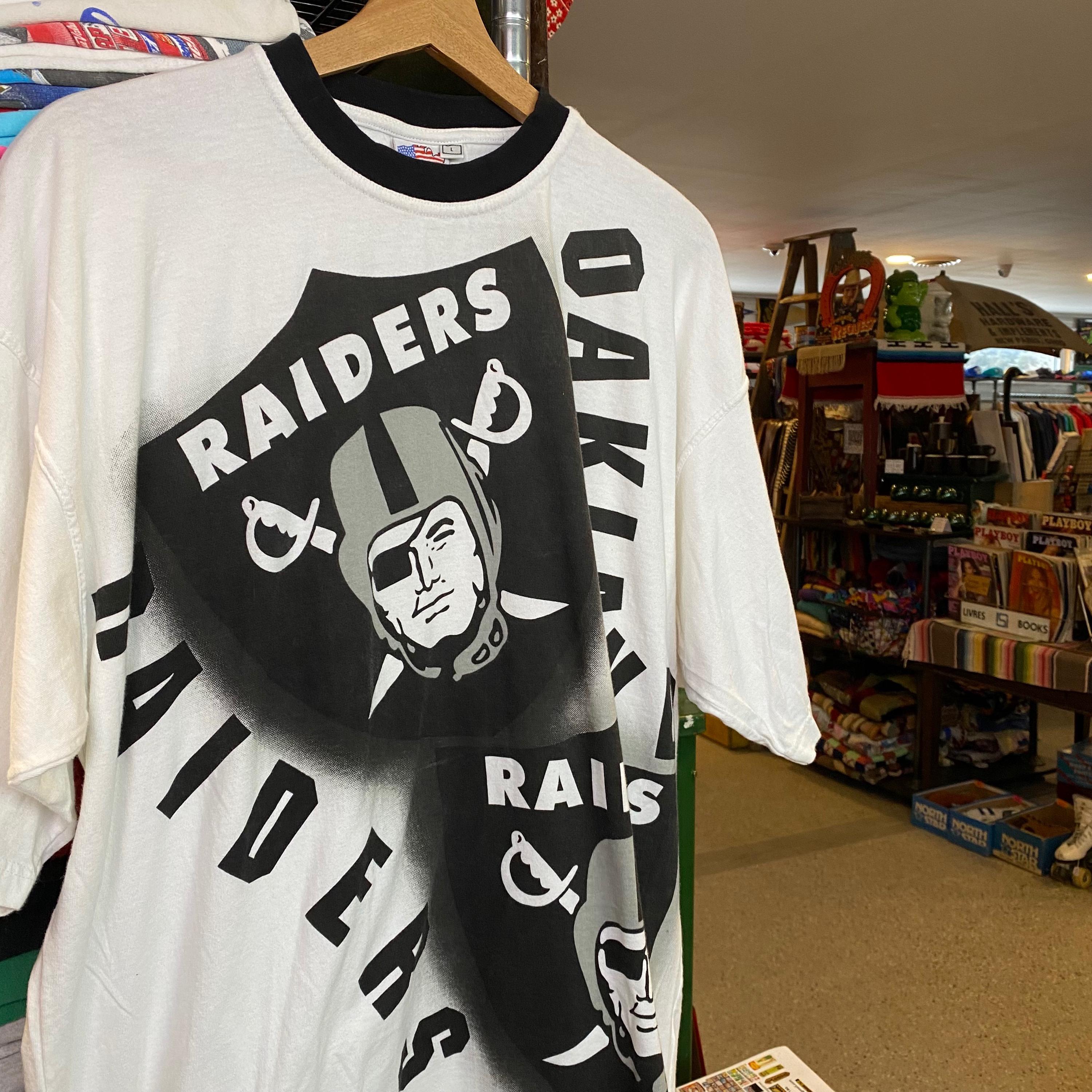 1990s Vintage OAKLAND RAIDERS T-shirt White Black NFL American