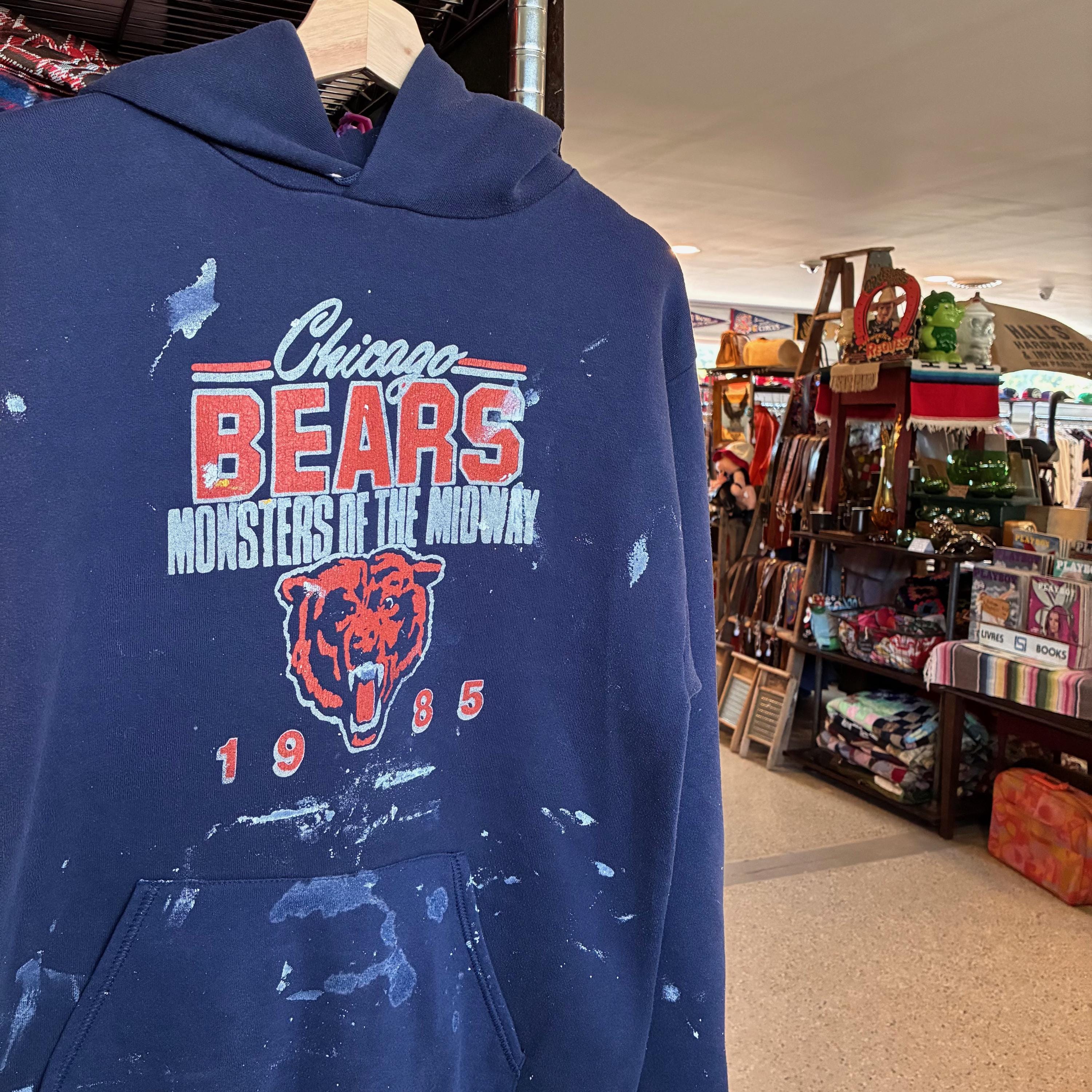 Sweat-shirt Vintage Chicago Bears Années 90 - Taille 2XL, Col Rond, Bleu Marine, Neuf Avec étiquette