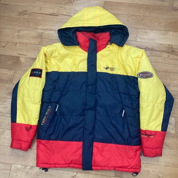 90s Victory Horse Polo Game V.H.P.G. Puffer Jacket Vintage 1990s