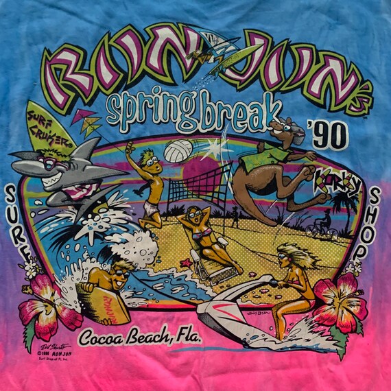 1990 Ron Jon Surf Shop Tie Dye T-shirt Vintage 1990s Made in ...