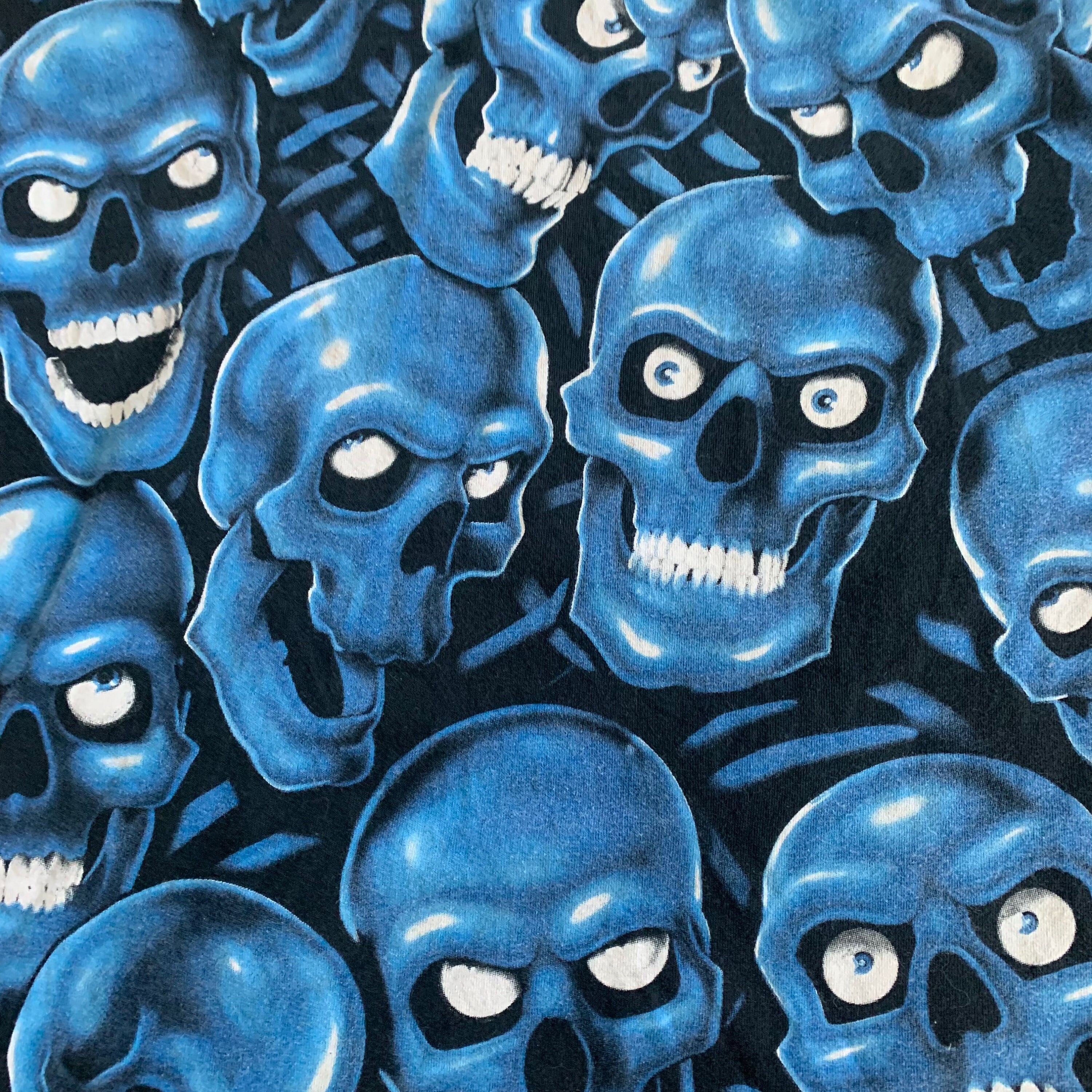 Skull & Bones Roman Tile Burnout Brief Neon Blue SB-05 at