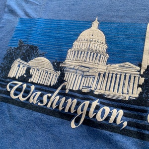 80s Washington DC Tourist Attractions T-shirt Vintage 1990s Souvenir American Capital Tee District of Columbia White House image 4