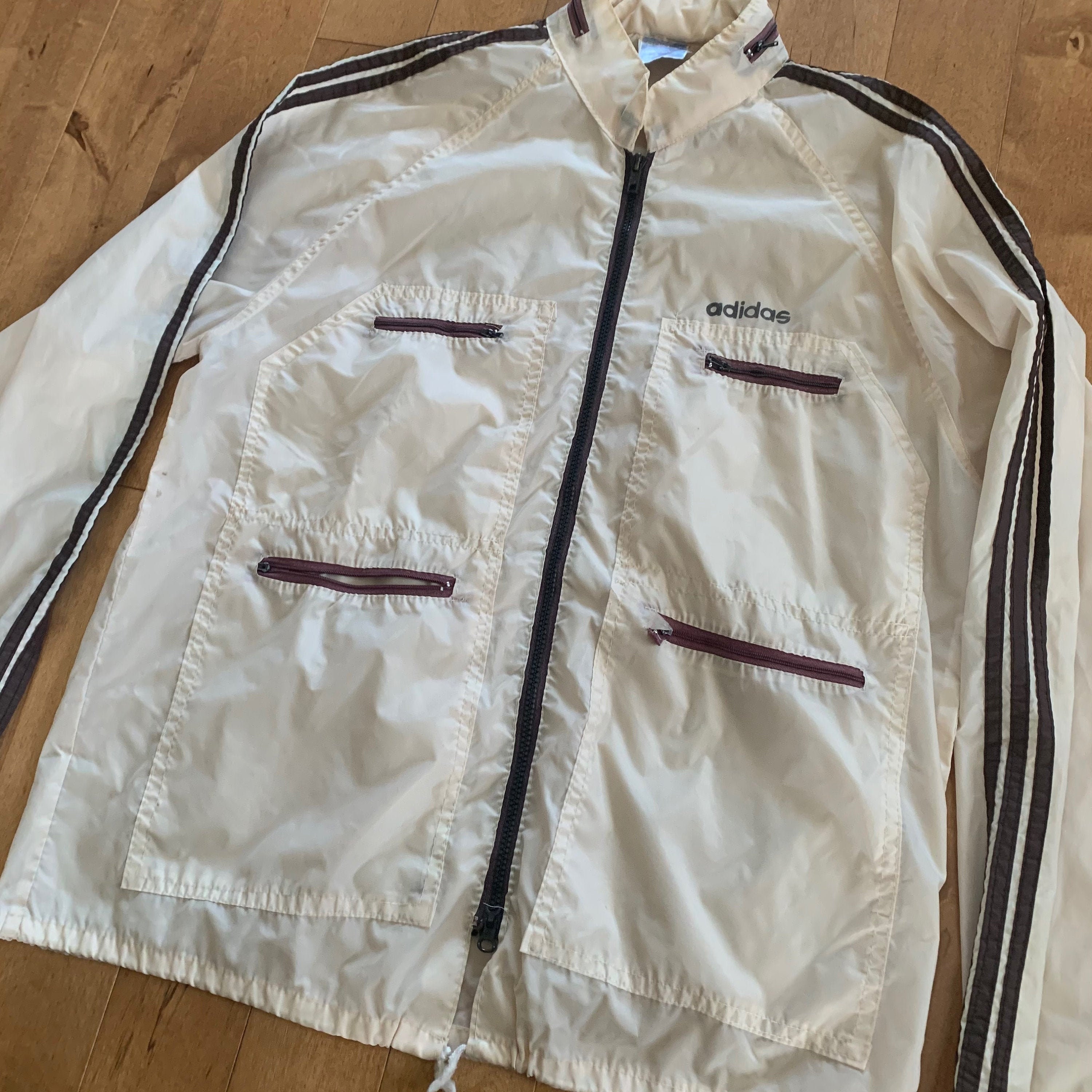 Brown Adidas Jacket - Etsy