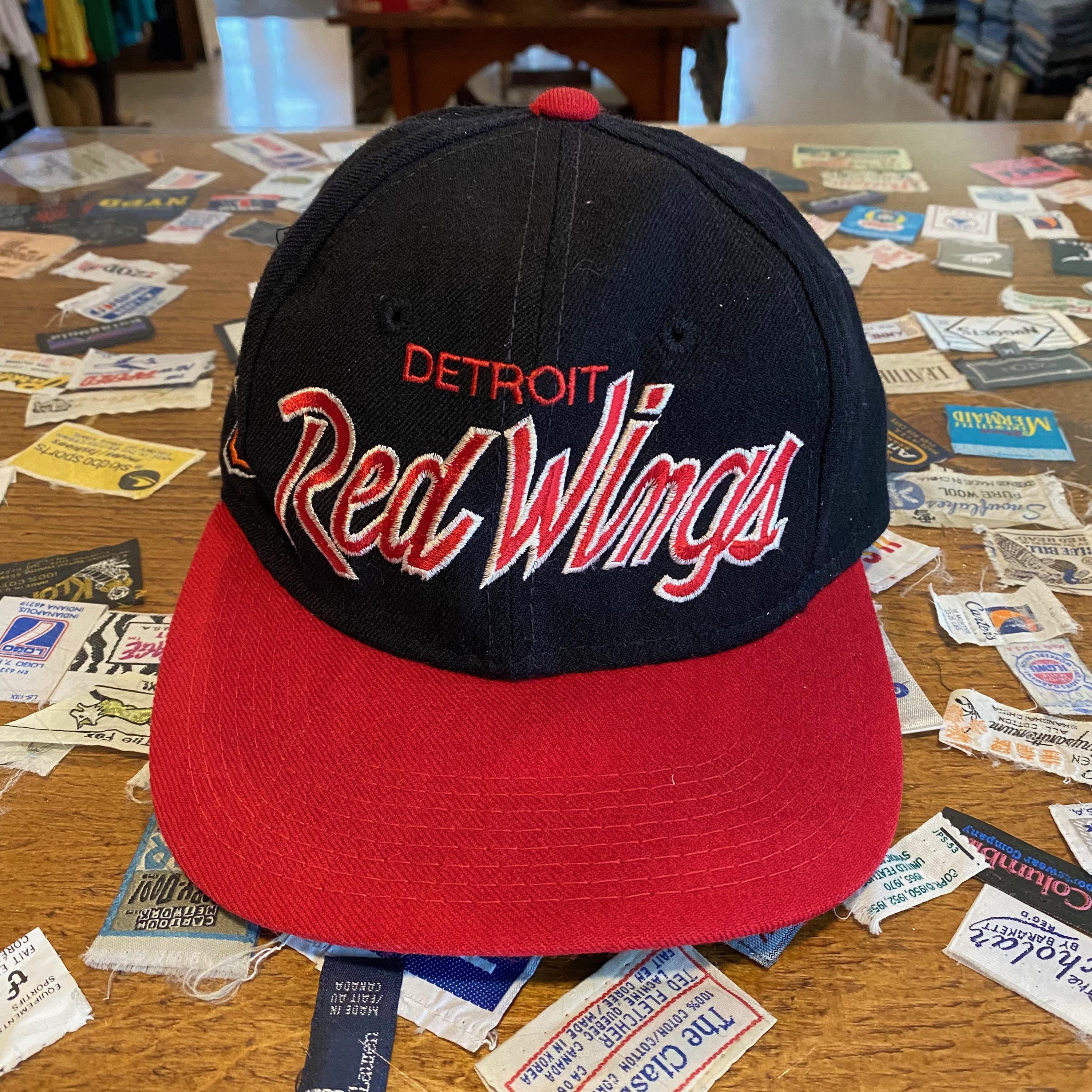 帽子 vintage 90s red wing cap 1990s Vintage Detroit RED WINGS Sports Specialties Script Fitted