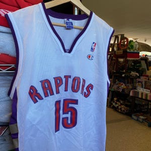 1990s Vintage TORONTO RAPTORS Champion NBA Basketball Jersey Medium