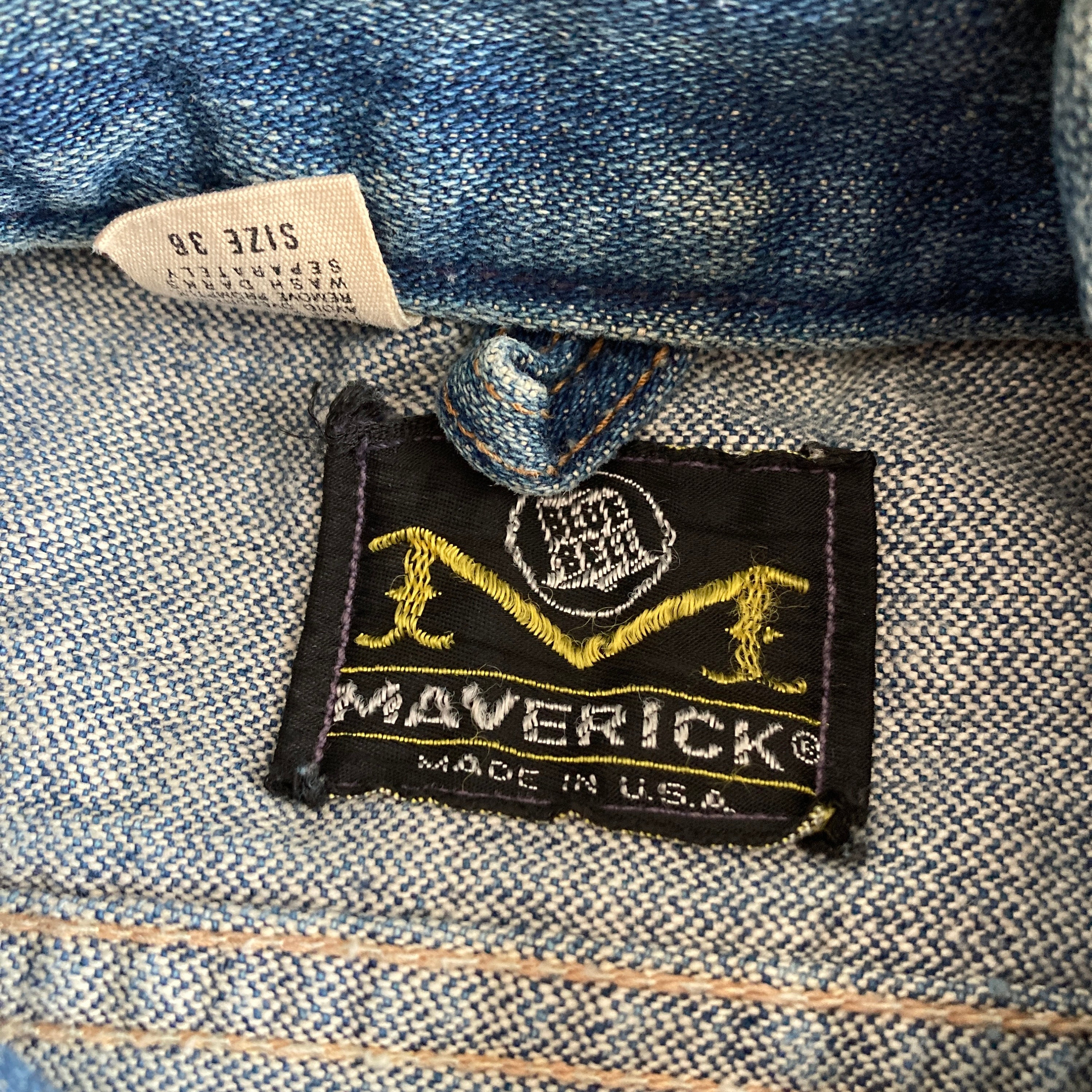 1970s Maverick Blue Bell Denim Trucker Jacket Vintage Made