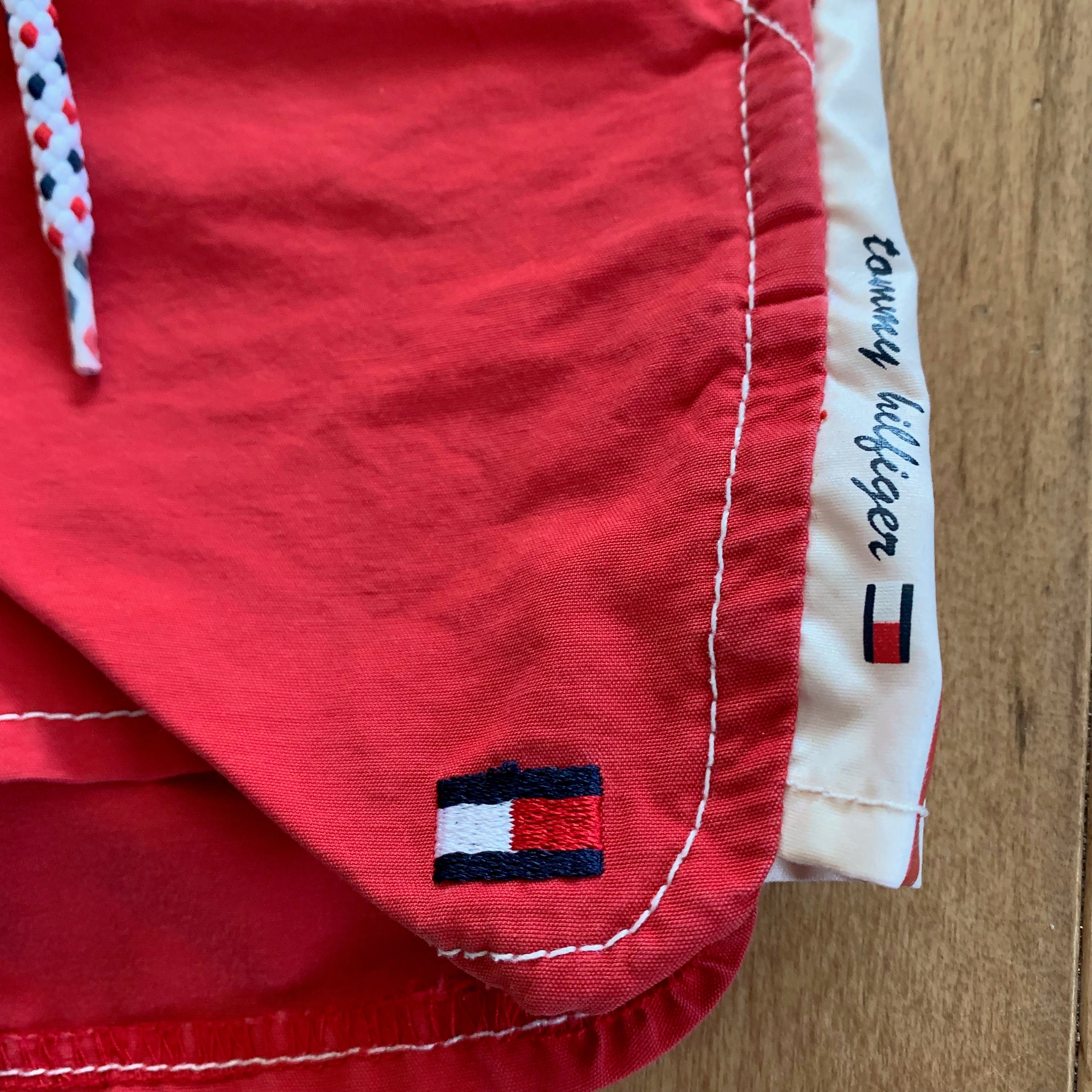 Tommy Hilfiger Youth 6X Swim Shorts Early 2000s Red White | Etsy