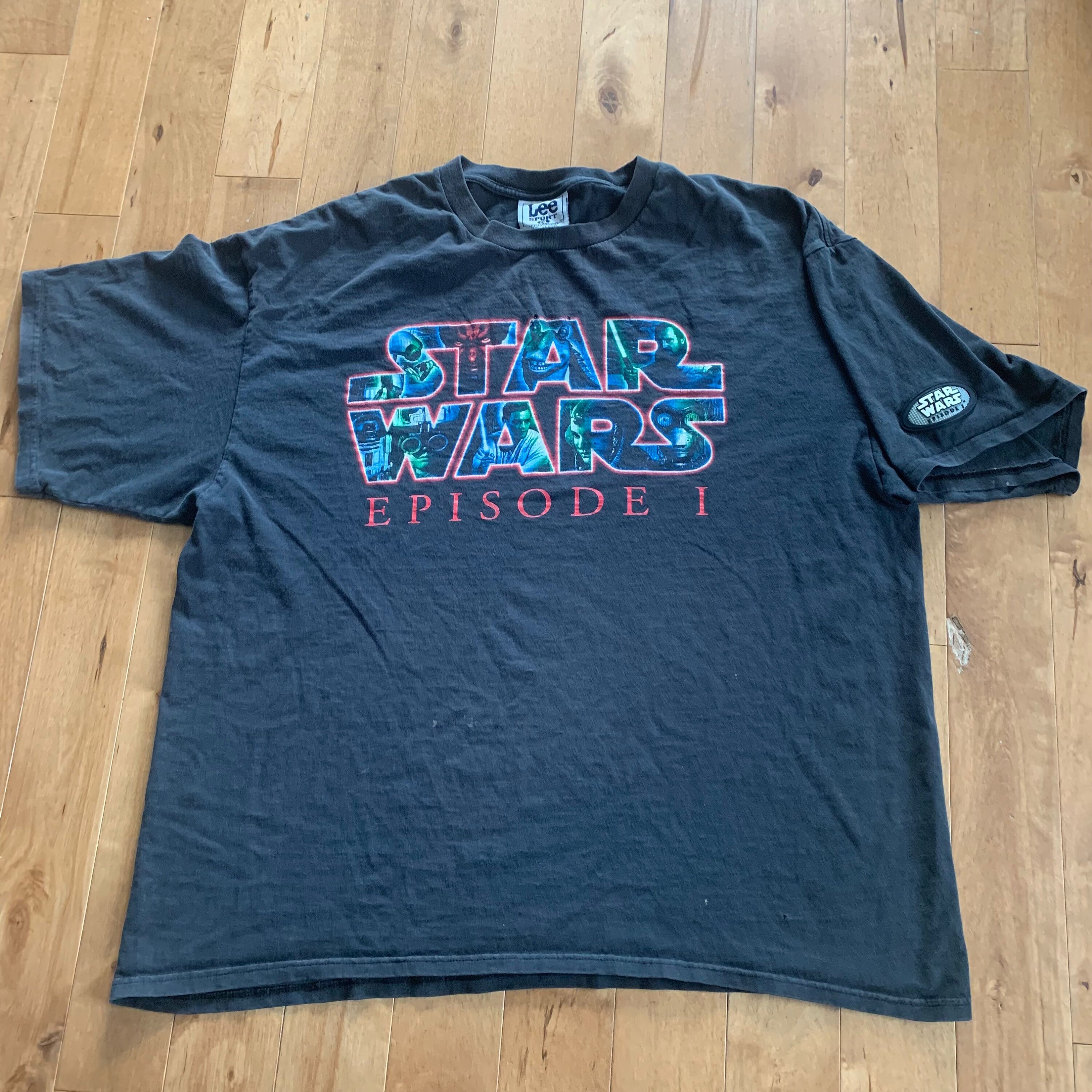 Vintage 90s Star Wars Episode 1 All Over Print T Shirt Movie