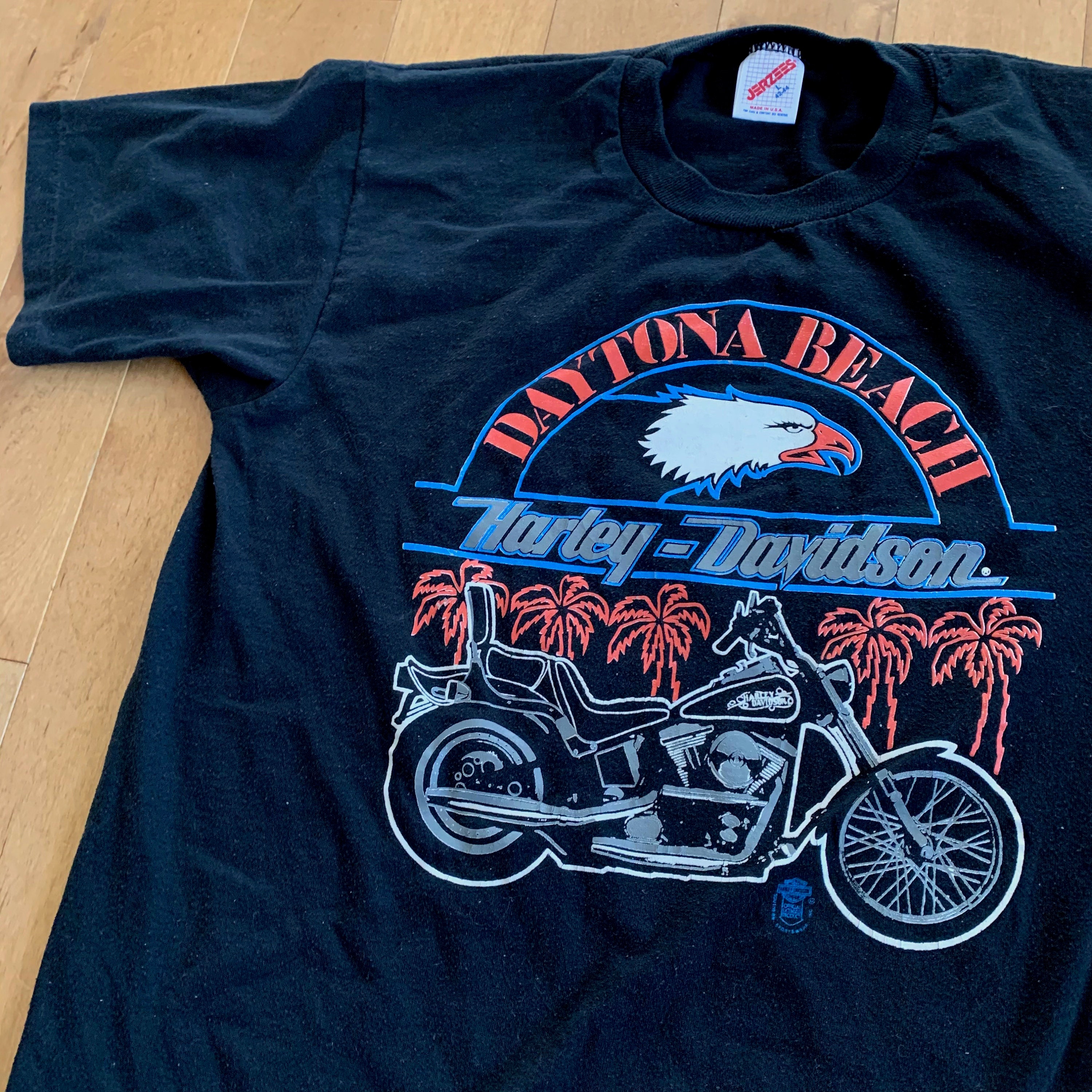 80s Harley-davidson Motorcycles Daytona Beach Florida T-shirt
