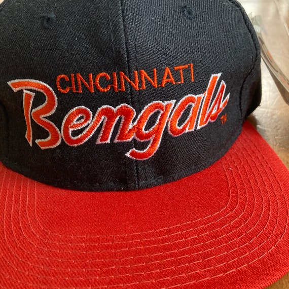 Vintage 90s Cincinnati Bengals Wool Snapback Hat: Sports