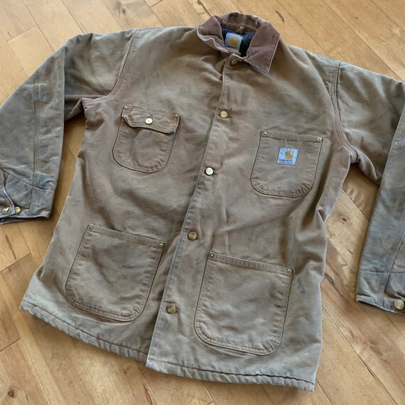 90s Carhartt Brown Button up Jacket Vintage 1990s Made in USA - Etsy