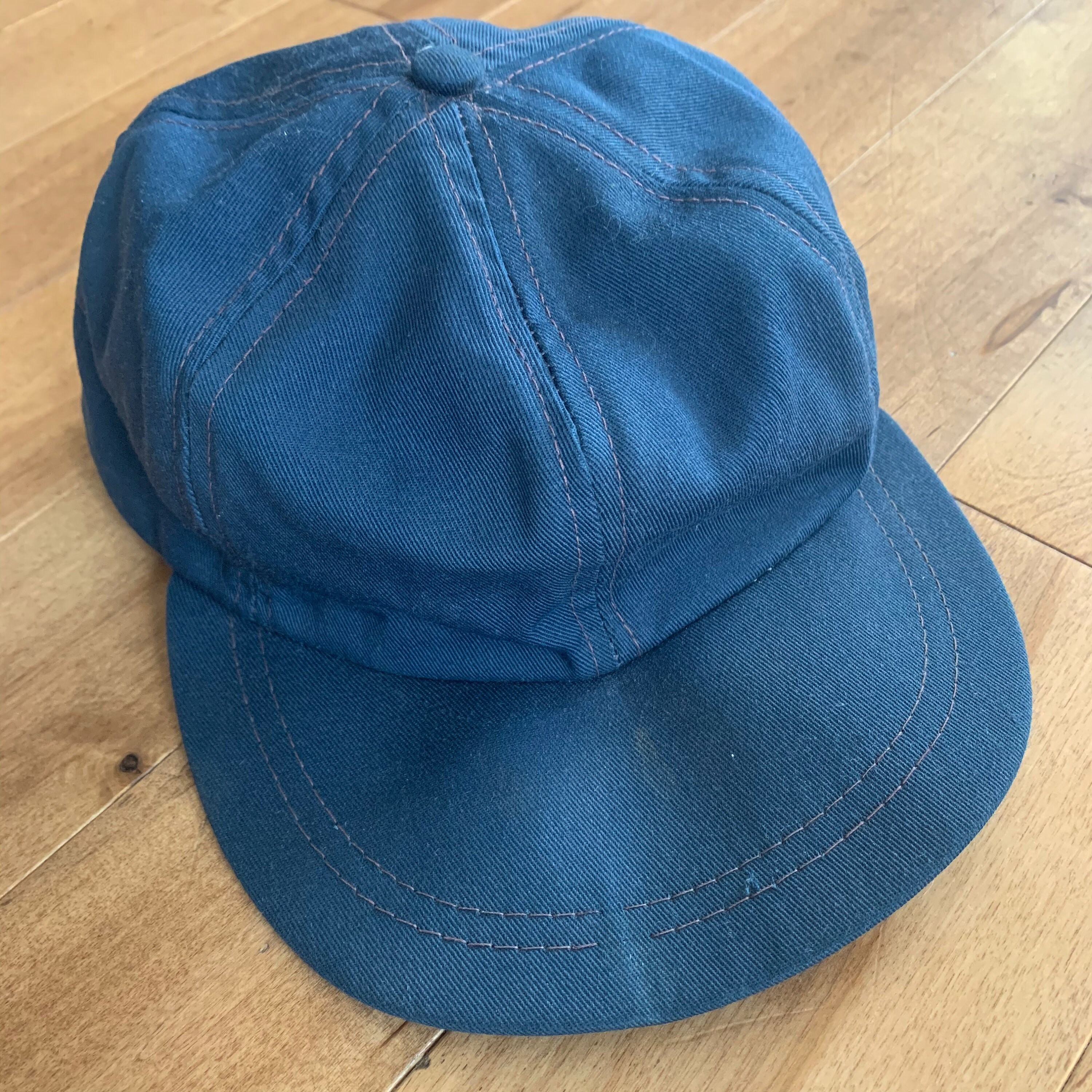 90s Retro Fitted Cap Vintage 1990s Blue Contrast Stitching | Etsy