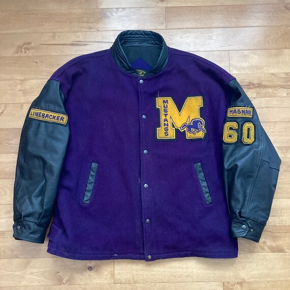 80s Western Mustangs Football Letterman 