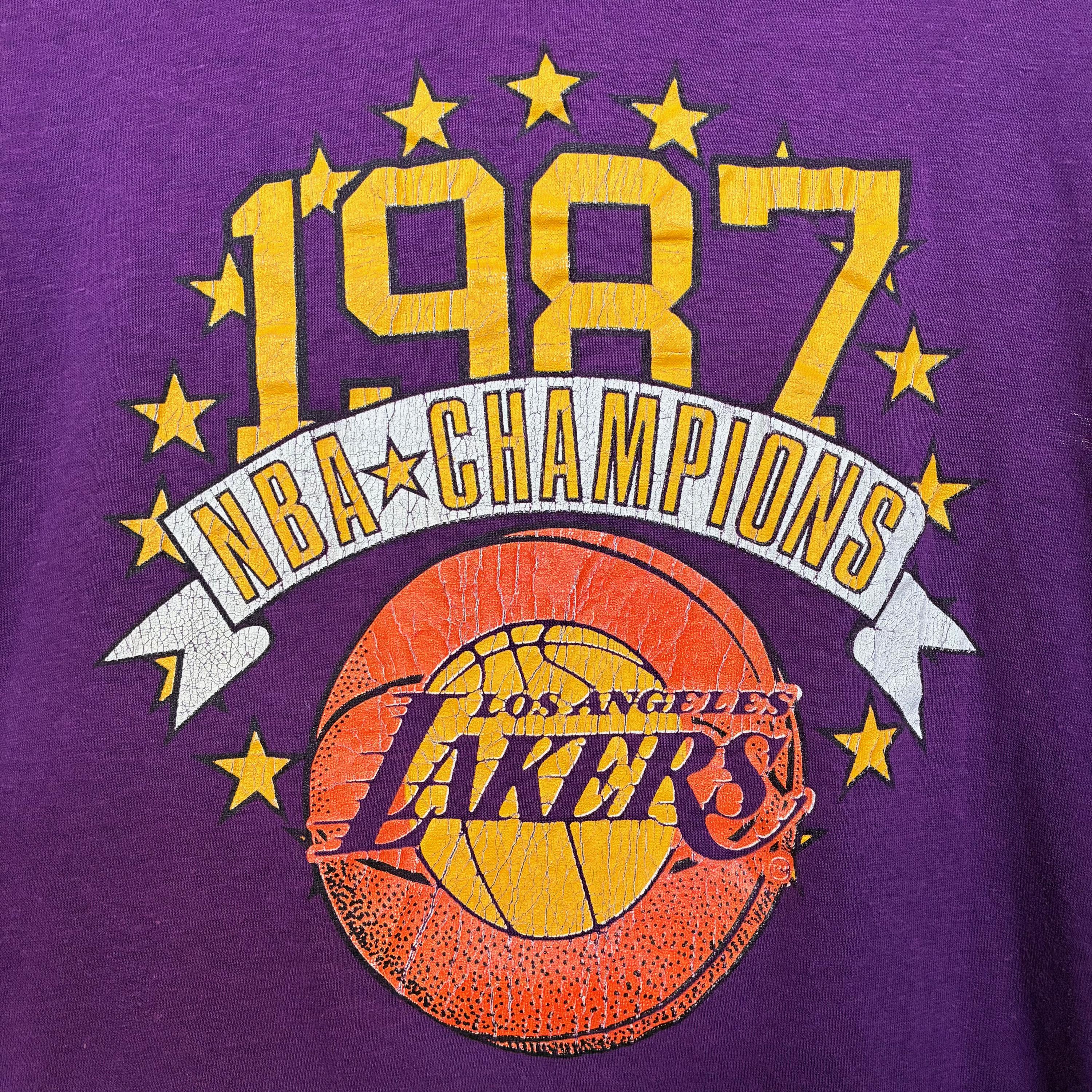 1987 Vintage Los Angeles LAKERS NBA Champions T-shirt Retro 1980s