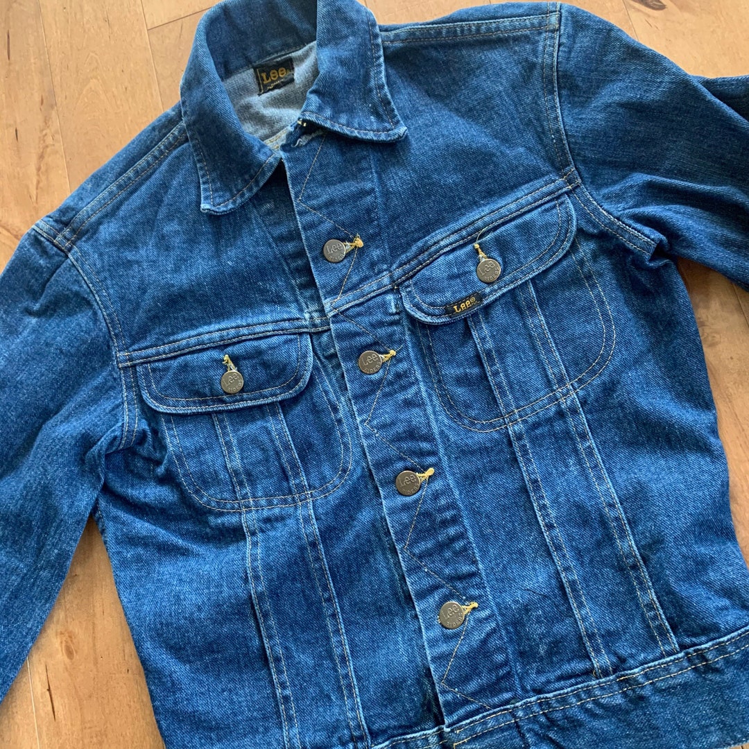 Early 80s Lee Denim Jacket Vintage 1980s Made in Canada Blue
