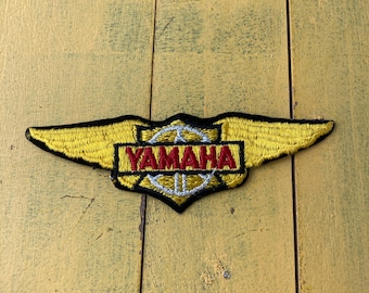 1980s Vintage Yamaha Embroidered Patch Motorcycle Automotive Badge