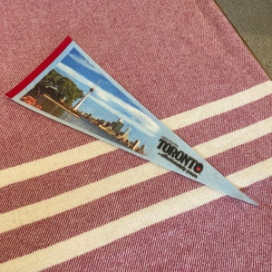 1980s Metropolitan Toronto ...affectionately yours Souvenir Pennant Vintage 80s Felt Flag Tourist Travel Collectible Memorabilia Ontario