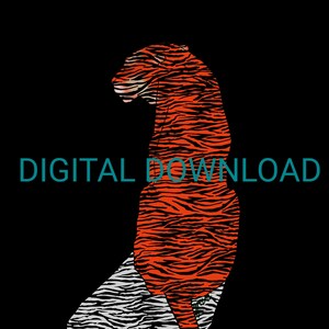 Tiger Stripes, Andrew - Art Download - PRINT YOUR OWN - A4 pdf - Poster Design by Jill McColl