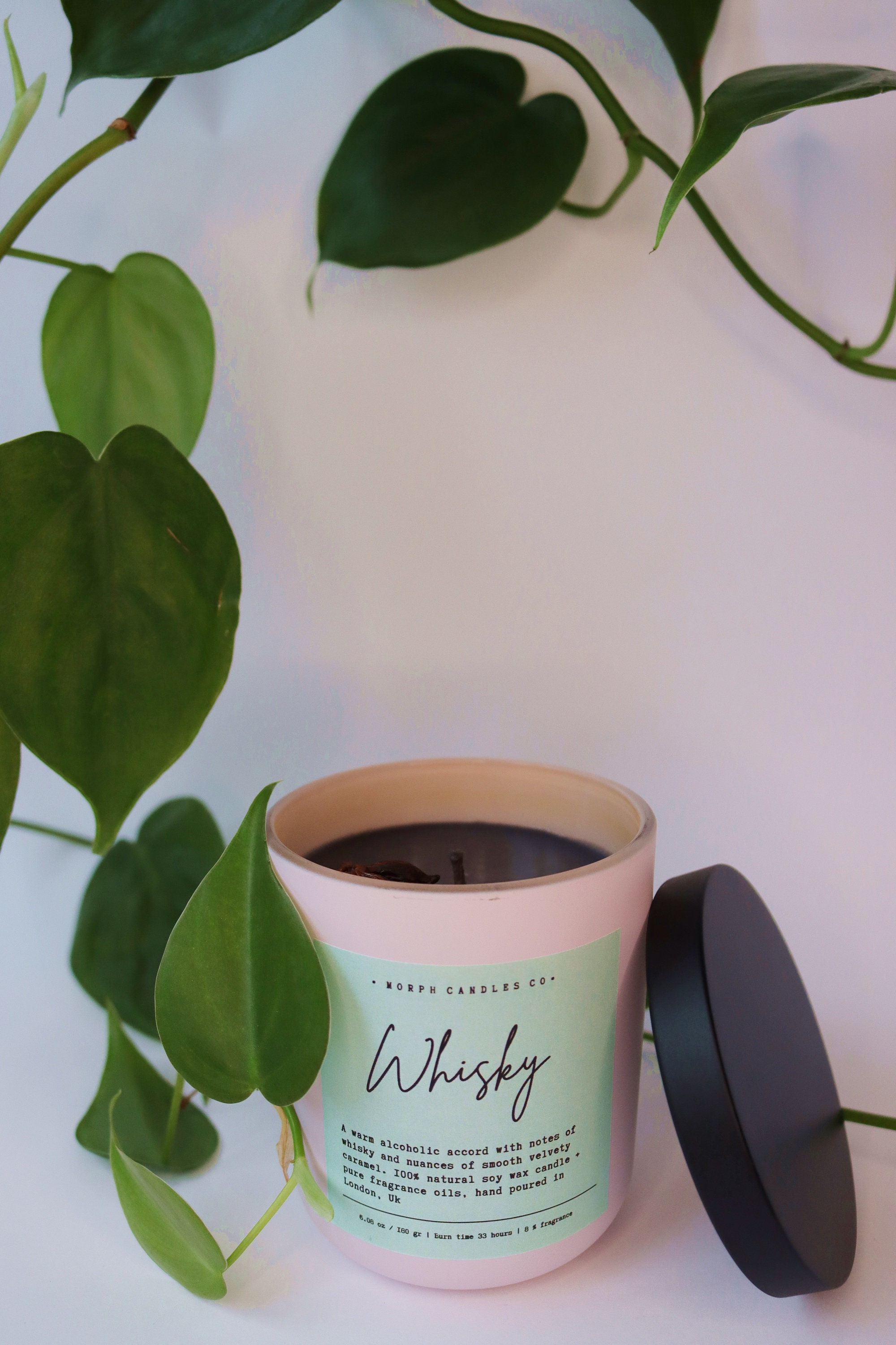 Whisky Candle Wood Wick Candle Soy Wax Candle Hand Etsy